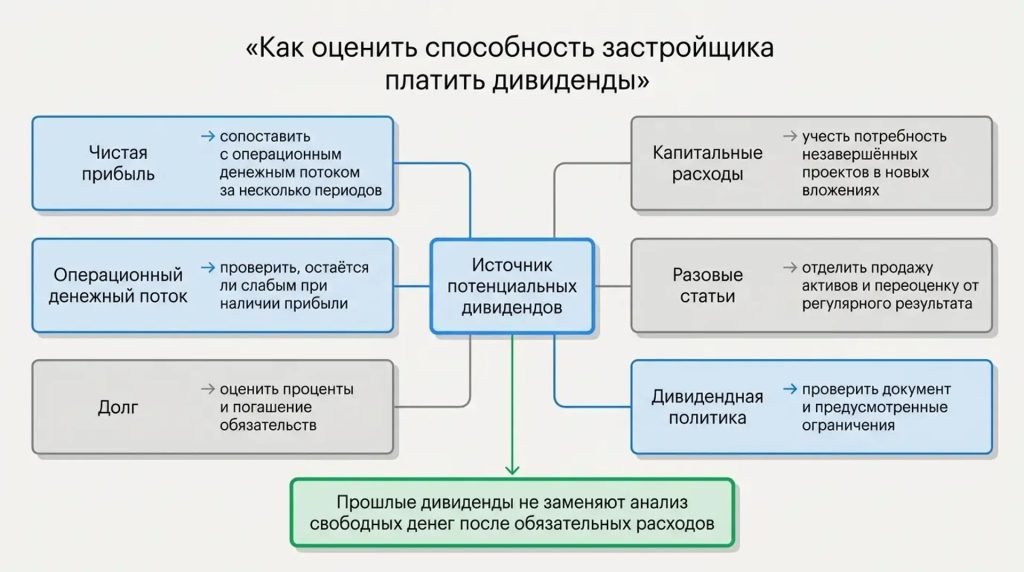 Как оценить способность застройщика платить дивиденды